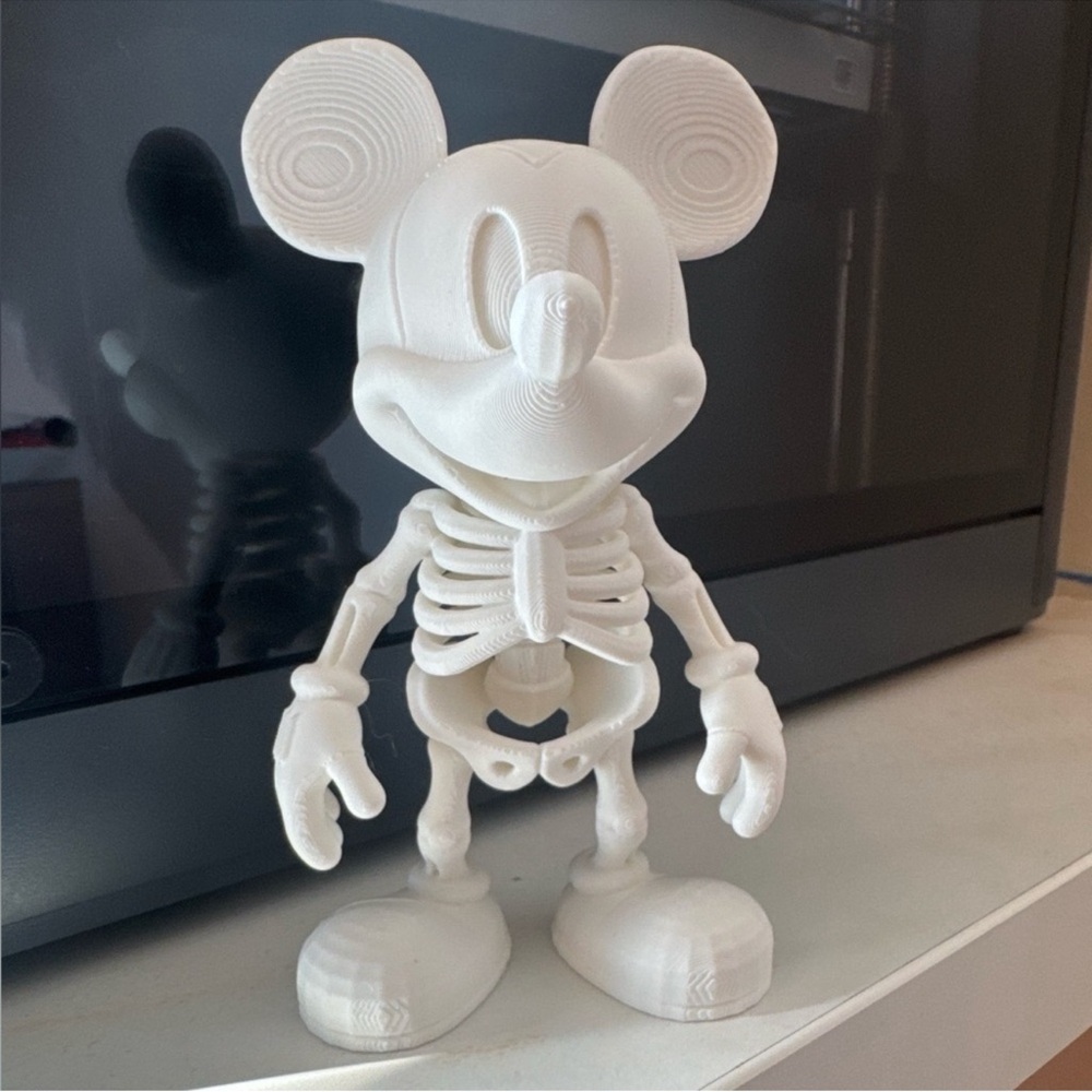Mouse Skeleton 3D Printed Display Decor Halloween Desk Shelf Figurine Gift